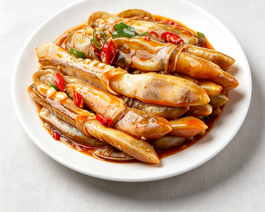 Grilled Squid Skewers with Spicy Sauce